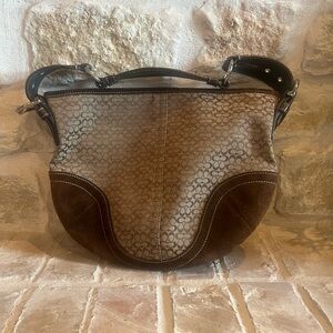 Coach Hobo classic C 1460 suede combo